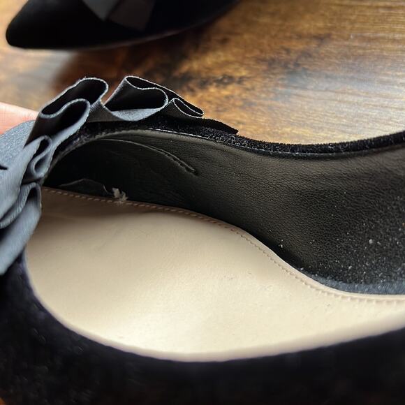 Nina New York Thea Black Velvet Feel Formal Sleek Small Heels - Picture 13 of 13